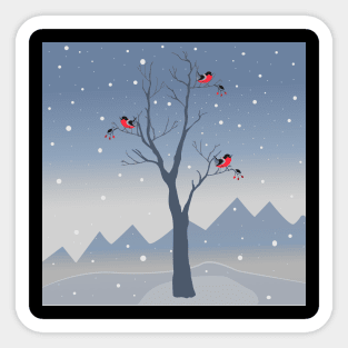 Tree with Birds Sticker